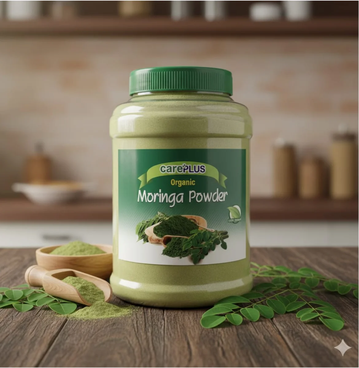 CarePlus Moringa Powder 850gm | 100% Organic Superfood for Energy, Immunity & Health in Nepal